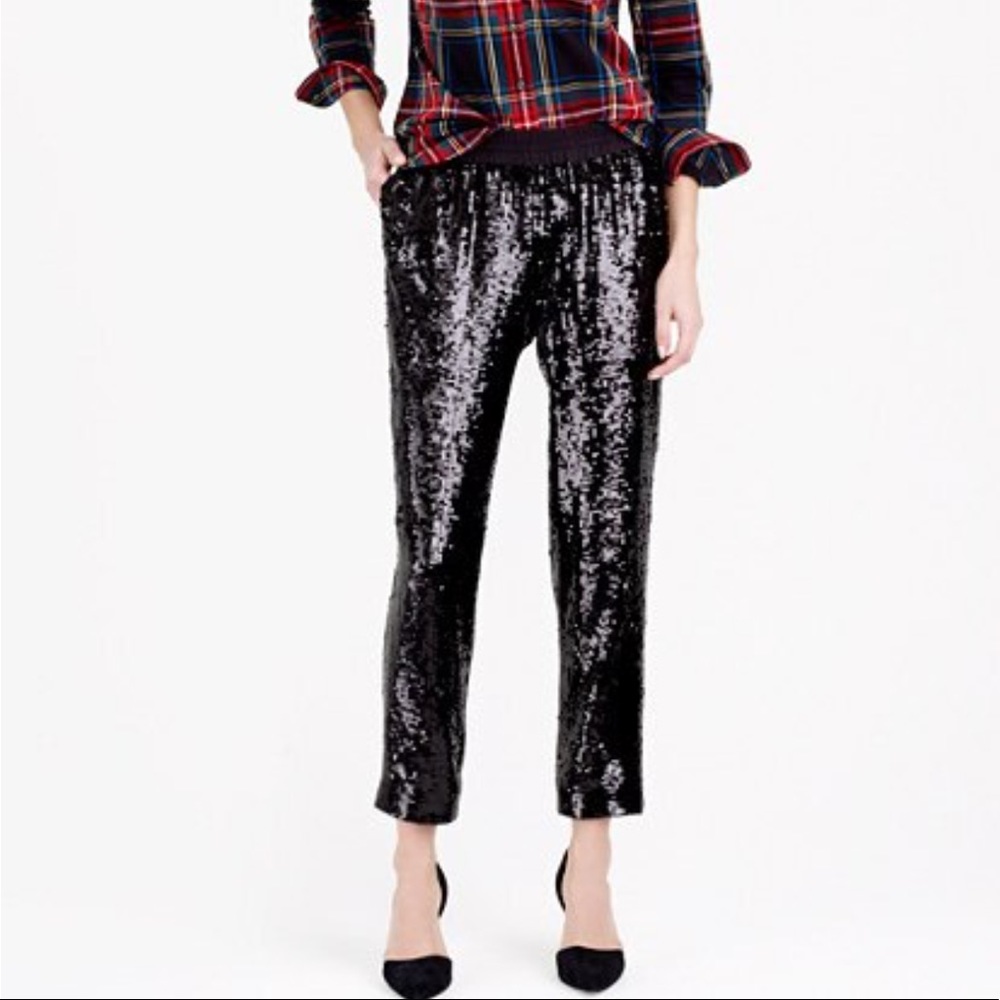 J Crew Black Sequined Party Pant (BUY 3 GET 1 FREE!)*